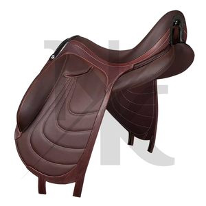 Silla de doma inglesa premium de cuero genuino con estructura de madera, duradera y de calidad superior. Productos ecuestres ingleses de Pakistán. - Product Image 5