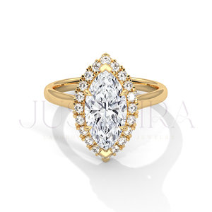 925 Silver Silver Ring For Women Solitaire Marquise Cut Diamond Ring for Everyday Wear Office Use And <b>Wedding</b> Elegant Gift - Product Image 5