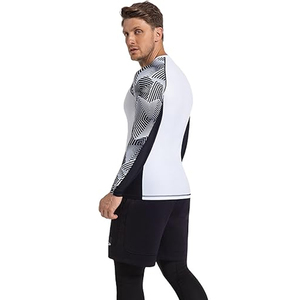 OEM Men Long Sleeve Rash Guard <b>Compression</b> <b>Shirt</b> Graphic Print UV Protection Custom Branding Wholesale Bulk - Product Image 2