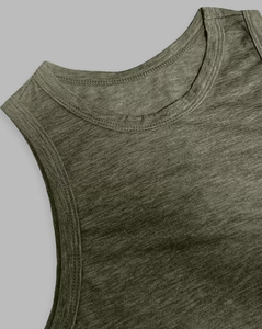 Women's Striped Knitted Tank Top Scoop Neck Casual Spandex Cotton Blend Breathable Regular Length Top - Product Image 6