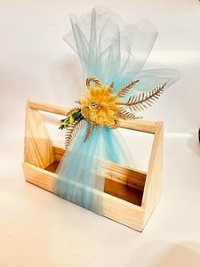 Panier cadeau en bois, panier en bois tressé, mini panier à pommes en bois, panier cadeau en bois - Product Image 2