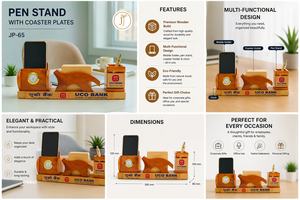 Portaplumas de Madera Personalizado de Primera Calidad con Impresión para Escritorio de Oficina - Regalo para el Día de la Madre y Regreso a Clases - Product Image 2