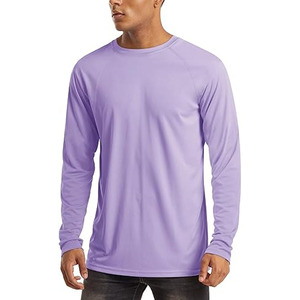 Camiseta de Manga Larga para Hombre, Protección Solar UV, Secado Rápido, para Playa y Pesca, Color Morado - Product Image 1