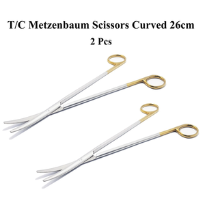 Offre Spéciale – Ciseaux Metzenbaum courbés TC 26 cm (10,25 pouces) en carbure de tungstène, lot de 2, en acier inoxydable chirurgical, ensemble professionnel de précision - Product Image 5