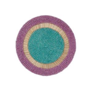 Juego de 4 Posavasos Redondos Bordados a Mano con Cuentas Rojas Extravagantes, Más Vendidos para Decoración de Mesa - Product Image 3