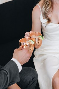 Mug à Moscow Mule en cuivre martelé fait main, gravé sur mesure, écologique, anti-fuite, pour cadeau de mariage ou de fête - Product Image 6