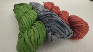 Cintas de Seda de Sari Reciclada de Color Claro Premium, Cordones Ecológicos de Hilo de Pluma Pastel para Tejer a Mano, Fabricación de Joyería, Manualidades Boho - Product Image 5