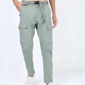 Jimieson Apparel Men's Solid Color Vintage Summer Lightweight Cargo Jogger Pants 100% Cotton Woven Breathable Casual Style High - Product Image 5