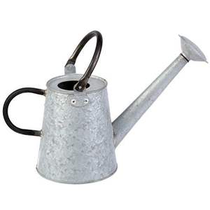 Regadera de metal estilo vintage de gran capacidad con mango cómodo para regar flores y plantas en balcones y terrazas. - Product Image 1