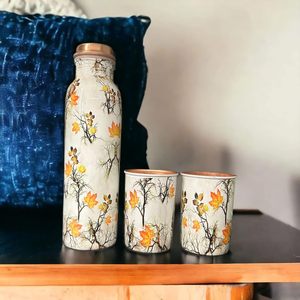 Botella de Agua de Cobre Pinal, Diseño Bohemio, Portátil, para Viajes - Product Image 2