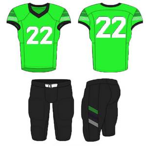 Uniformes de football américain avec logo brodé, couleurs personnalisées, commandes en gros pour les écoles, les académies sportives - 100% polyester, séchage rapide - Product Image 3