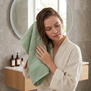 Serviettes de bain de luxe zéro torsion compressées écologiques en coton premium doux et absorbant pour hôtels et spas – Fournisseur en gros à séchage rapide - Product Image 5
