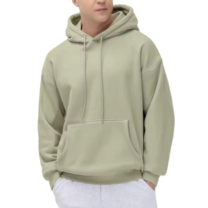 Sudadera con capucha para hombre con logotipo personalizado al por mayor, camisa de invierno unisex de moda, multicolor, de algodón puro, con bolsillo de piel de oveja. - Product Image 6