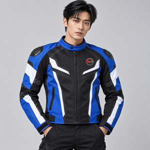 Veste de moto en Cordura de qualité supérieure, tissu durable, construction respirante, coupe confortable, protection pour la course moto - Product Image 1