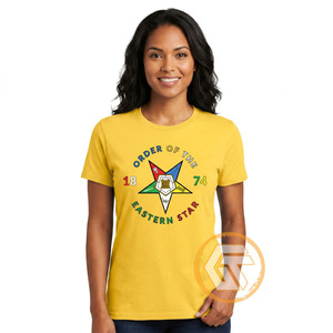 Wholesale Eastern Star Women's Summer Casual T-Shirt-Eco-Friendly Cotton Jersey Fabric Breathable Anti-Wrinkle Half Sleeve - Product Image 1