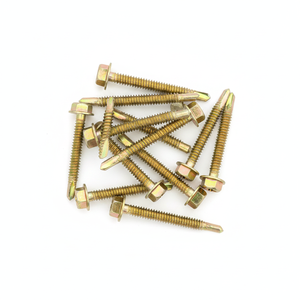 Hex Washer Head Self Drilling <b>Screw</b> Zinc Plated Carbon Steel Coarse Thread Class 8.8 Metric Durable - Product Image 1