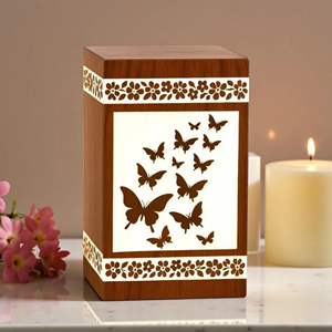 Custom Engraved Wooden Resin Urn <b>Box</b>: <b>Pet</b>/Human <b>Memorial</b> Keepsake urn <b>Memorial</b> Keepsake by AYAANS - Product Image 1