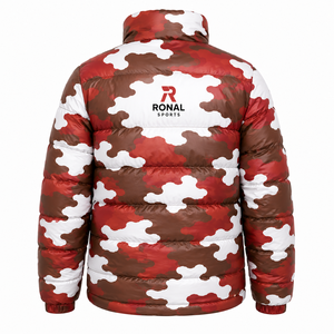 Veste matelassée à capuche pour homme, de haute qualité, personnalisée, OEM, imprimée, en crochet, imperméable, respirante, grande taille, coupe ajustée, logo personnalisé, décontractée - Product Image 2