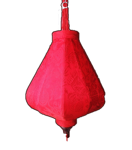 Silk Lanterns Painted Bamboo Silk Lanterns Hanging Decor For Wedding Patio Garden Vietnam Silk Lanterns - Product Image 3