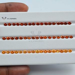 Piedra Suelta de Granate Fanta Spessartita Natural de 3x4mm, Corte Ovalado Facetado, Gran Brillo, Naranja, Venta al por Mayor, Fabricante de Gemas de Granate - Product Image 3