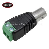Bloc de bornes à visser BNC 2 positions en laiton, connexion sans soudure à verrouillage, adaptateur mâle 20-14 AWG, alimentation PVC