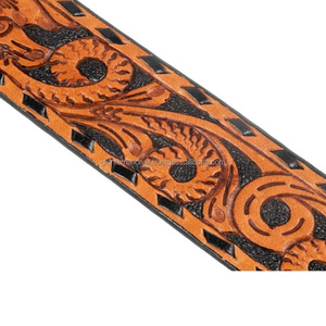 Ceinture d'outillage à main en cuir occidental pur grain fabriqué à la main importé pour hommes et femmes vis Chicago en acier inoxydable pour le changement de boucle - Product Image 1