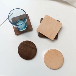 Sous-verres modernes en noyer noir japonais, sous-verres en bois de hêtre, tapis isolants en bois massif pour tasses à eau, sous-verres pour tasses à thé - Product Image 5