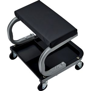 Sedile da Meccanico con Ruote per Officina, Capacità 113 kg, con Vassoio Portautensili Sottoscocca per Meccanici Auto - Product Image 5