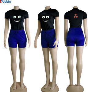 Conjunto Deportivo de Verano Estilo Hip Hop para Mujer, Ecológico, de Secado Rápido, Transpirable, Informal, Camisetas Cortas hasta la Rodilla, Conjuntos Personalizados Vintage - Product Image 4