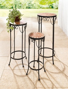 Soportes decorativos de metal para macetas y jardineras para decoración de jardines interiores y exteriores - Product Image 2