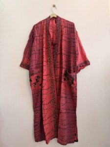 Elegant Crepe Silk <b>Kimono</b> Robe Long Beach <b>Cover</b> <b>Up</b> - Product Image 1