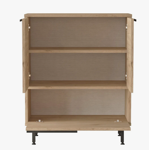 Handcrafted Modern Wooden <b>Storage</b> <b>Cabinet</b> Featuring Upper Doors and Bottom <b>Drawer</b> Wholesale for Office Organization and Living - Product Image 4