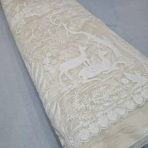 Premium Malty Embroidery Fabric <b>Sequin</b> Embroidered Mesh Lace Fabric for Wedding Bridal Couture and Fashion Apparel - Product Image 2