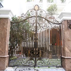 Puertas de Hierro Forjado con Diseño 3D Personalizado, Puertas Modernas Antirrobo para Entrada de Vehículos, Puerta Corredera de Metal para Villa, Modelado 3D con Recubrimiento en Polvo - Product Image 2