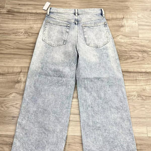 Pantalon en jean ample taille haute pour femme, coupe droite, style décontracté d'été, vente en gros - Product Image 4
