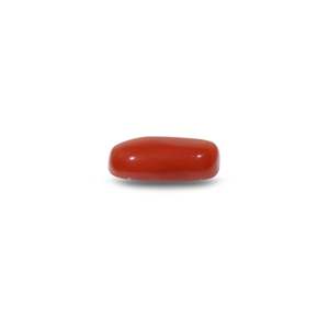Natural Red Coral Oval Cabochon Loose Gemstone 14.7 Carat Certified Wholesale - Product Image 3