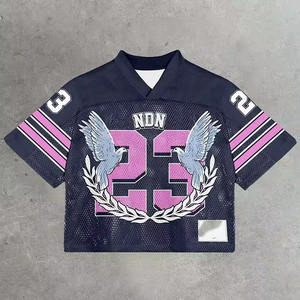 Maillot de football américain personnalisé, respirant, grande taille, en mesh sublimé, anti-UV, séchage rapide, style streetwear - Product Image 2