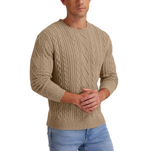 Pulls décontractés pour hommes en tricot vintage personnalisé, doux et amples pour l'hiver, col rond, tricot ample pour hommes - Product Image 6