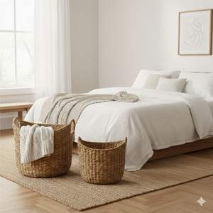 Juego de 2 cestas artesanales de corteza de plátano VALLEY - Product Image 5