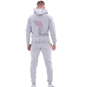 Customized Winter Streetwear Full Face Hoodie Flare <b>Pant</b> Tracksuit Side Pockets Polyester/Nylon Men Solid Breathable Casual - Product Image 3