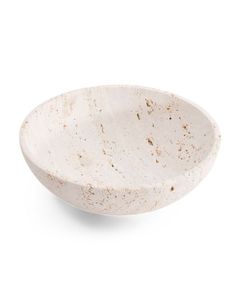 Bol en travertin fait main, bol à fruits en pierre naturelle de luxe pour la décoration intérieure haut de gamme et les projets de design intérieur - Product Image 1