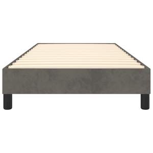 Cadre de lit rembourré en velours gris foncé 100% polyester, fabriqué en contreplaqué et bois d'ingénierie - Product Image 5