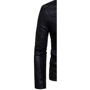 Veste en cuir pour homme avec logo sur le devant, réversible et chauffante, coupe-vent, qualité supérieure, 100% cuir, décontractée, unie, hiver - Product Image 3