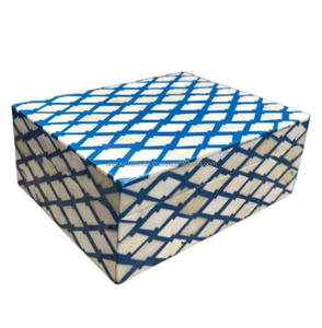 Geometric Bone Inlay Storage <b>Box</b> 6x4 | Handmade Decorative Keepsake <b>Box</b> | Modern Premium Quality <b>Jewelry</b> & Gift Organizer - Product Image 4