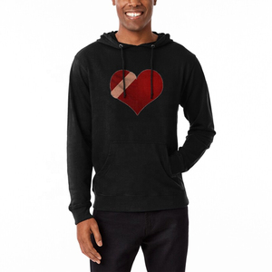 Sweat-shirt à capuche noir pour homme, coupe classique, couleur unie, décontracté, en coton tricoté, pull-over pour l'automne - Product Image 3