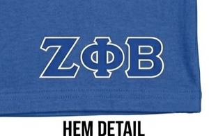 Camisetas de algodón 100% para hombre con bordado de letras en color azul Zeta Phi Beta, ropa de calle de verano, informal, lisa, de manga corta y cuello redondo - Product Image 6