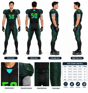 Ensemble de maillot et pantalon rembourrés de football américain personnalisés pour garçons, avec taille élastique, 100 % polyester, numéro personnalisé, vêtements de sport d'équipe - Product Image 5