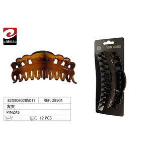 Yun Rong Hair Claw 12 pezzi di fermagli per capelli in acrilico marrone per lo styling delle donne - Product Image 2