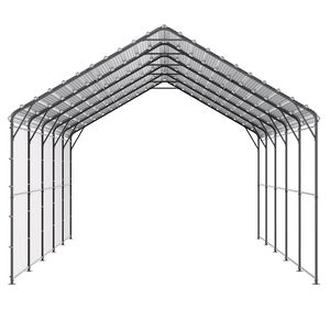 Tenda Garage per Auto da Esterno Resistente 4x8m in PVC, Rimovibile con Tetto in Acciaio Galvanizzato per 2 Auto - Product Image 1