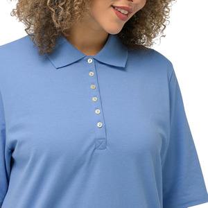 Camiseta de Tenis para Mujer, Estilo Casual de Verano, Corte Ajustado, Cuello en V, Transpirable, Personalizable, Manga Corta, Color Rosa Coral, Piqué, Superventas - Product Image 5